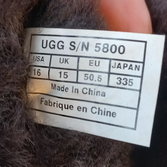 Ugg boots men's size 16 chocolate in color - Picture 5 of 6